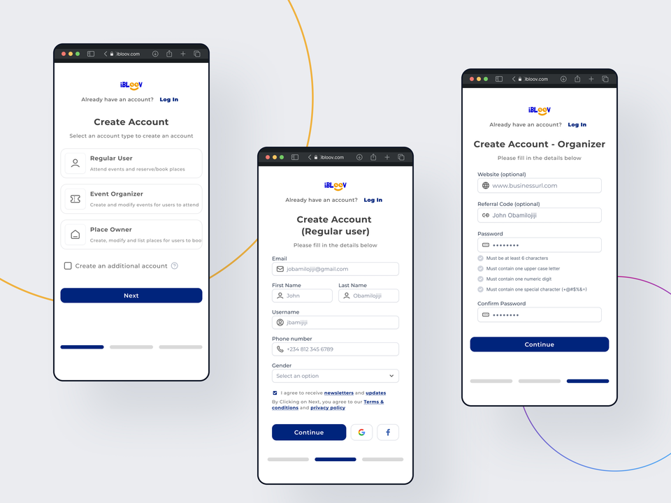 Ibloov SSO Login page image